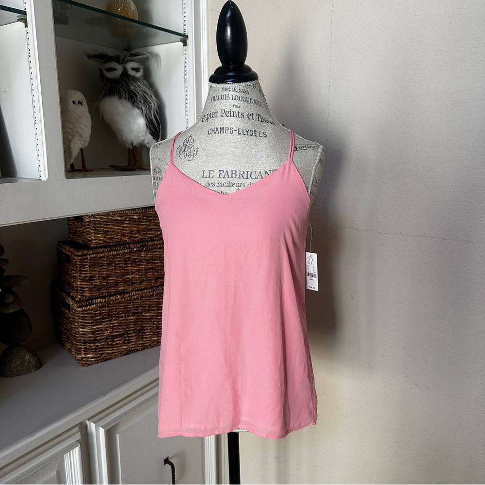Pink & White Reversible Tank Top